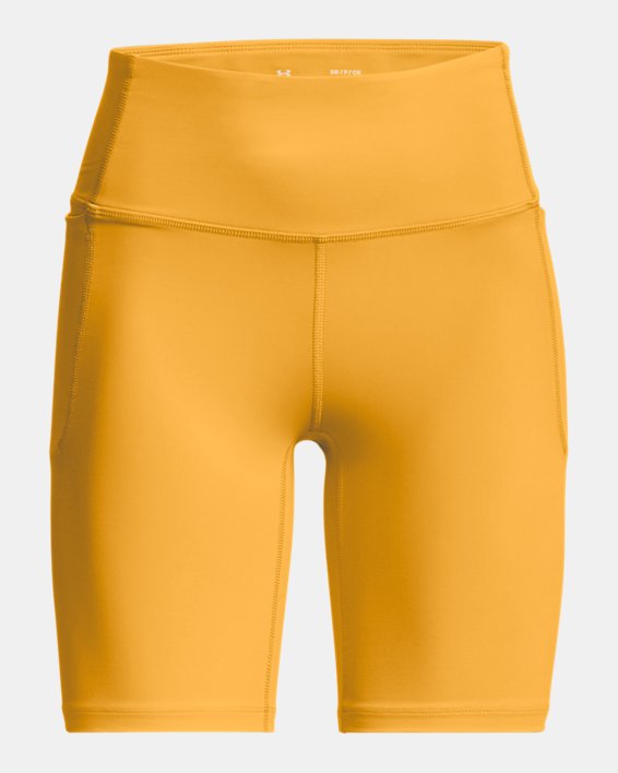 Short cycliste UA Meridian pour femme, Yellow, pdpMainDesktop image number 4